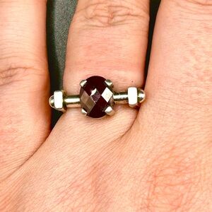 925 and tourmaline spinner ring